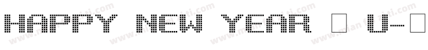 HAPPY NEW YEAR 兔 U字体转换